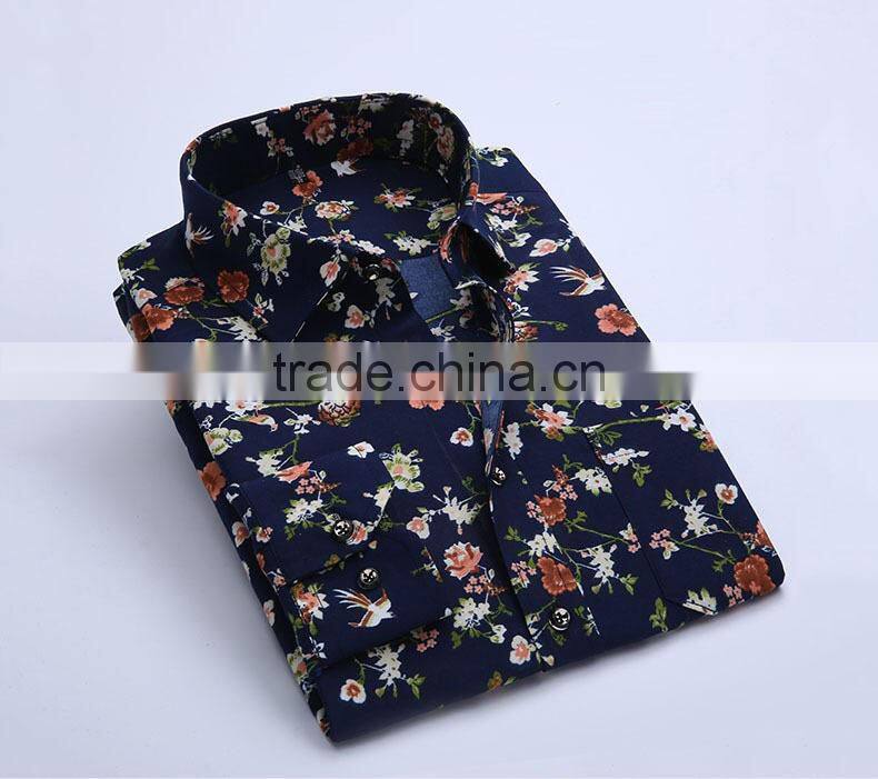 Latest round bottom print new design casual shirt for man