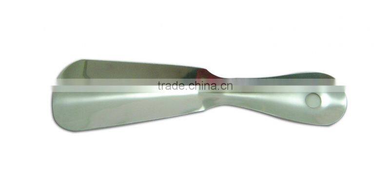 Stainless steel convenient short handle small metal shoe horn