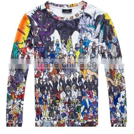 Long Sleeve T shirt with 3D Full Printing for Wholesale