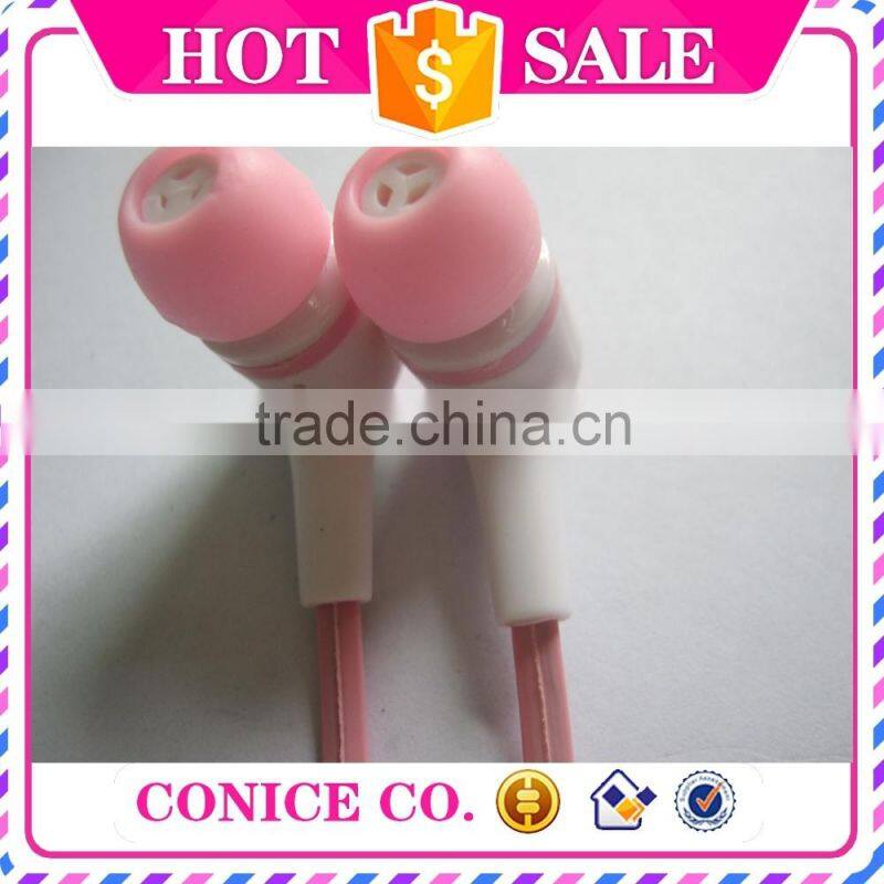 best selling flat cable earbuds magic sound stereo in-ear earphone with mic