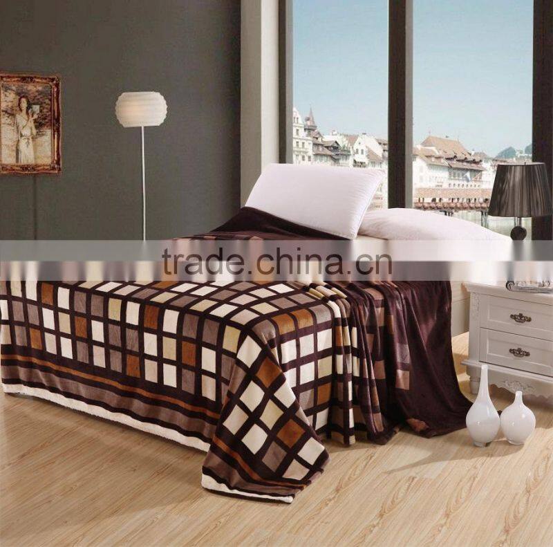 Chocolate design printed fashionable flannel fleece blanket