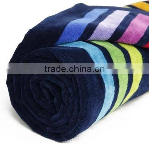 100 per cent cotton striped beach towels
