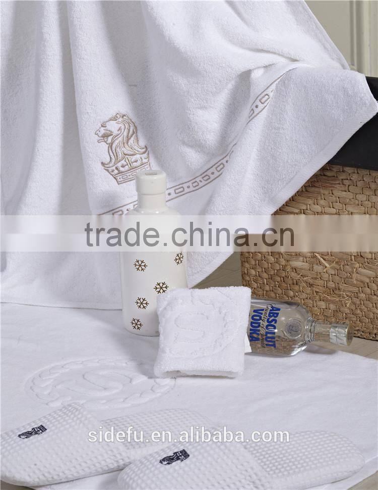 5-Star Hotel Embroidery Towel Customize Logo Jacquard Towel