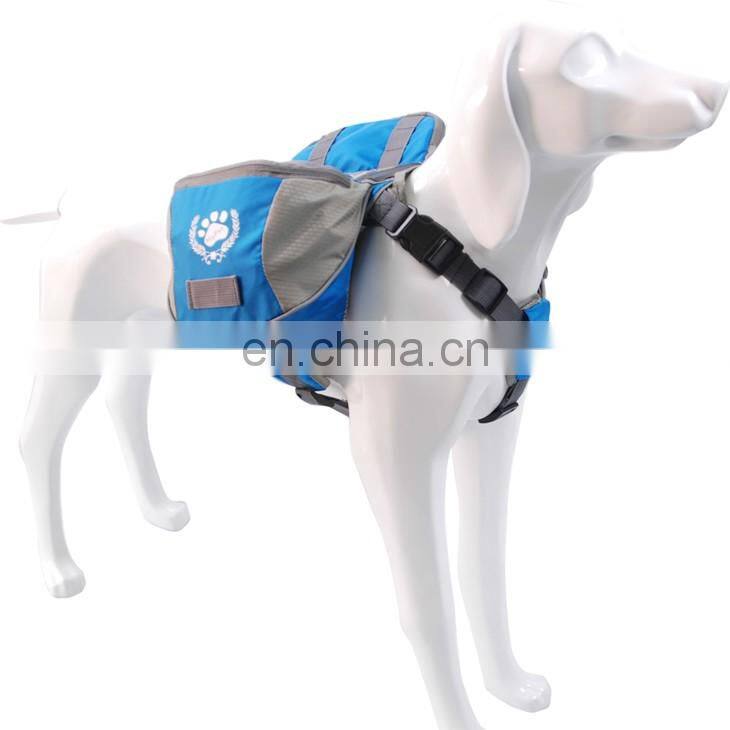 Outdoor Dog Backpack Polyester Saddle Bags For Pet Travel