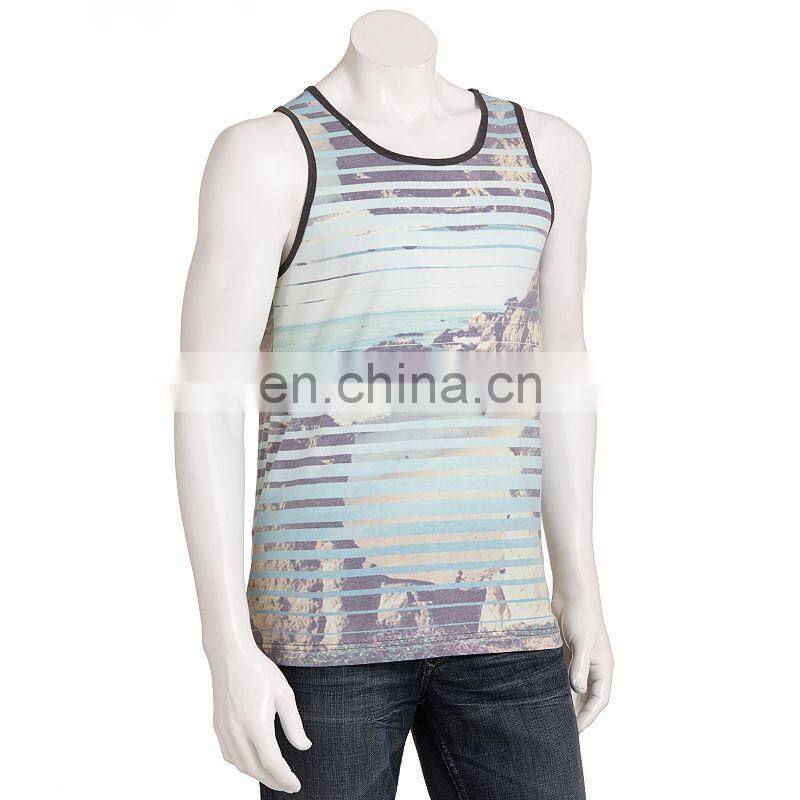 Factory director sell sublimated custom mens tank top