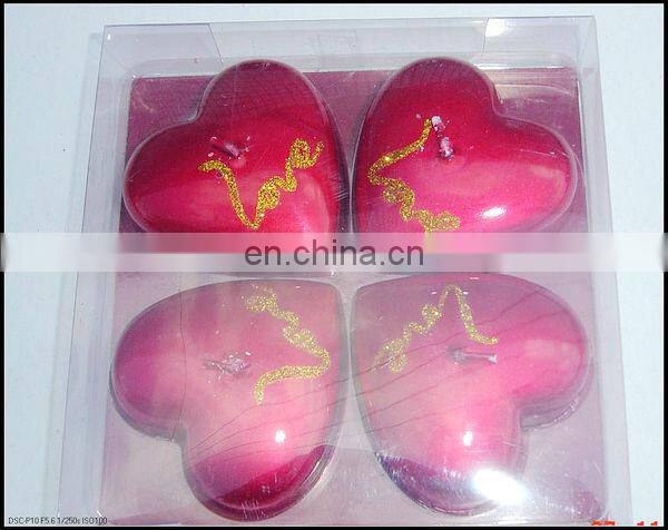Pack of red and pink floating heart candles