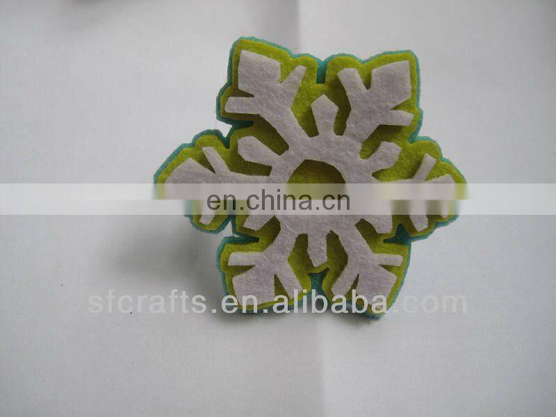 Newest Cute felt snowflake Napkin Ring