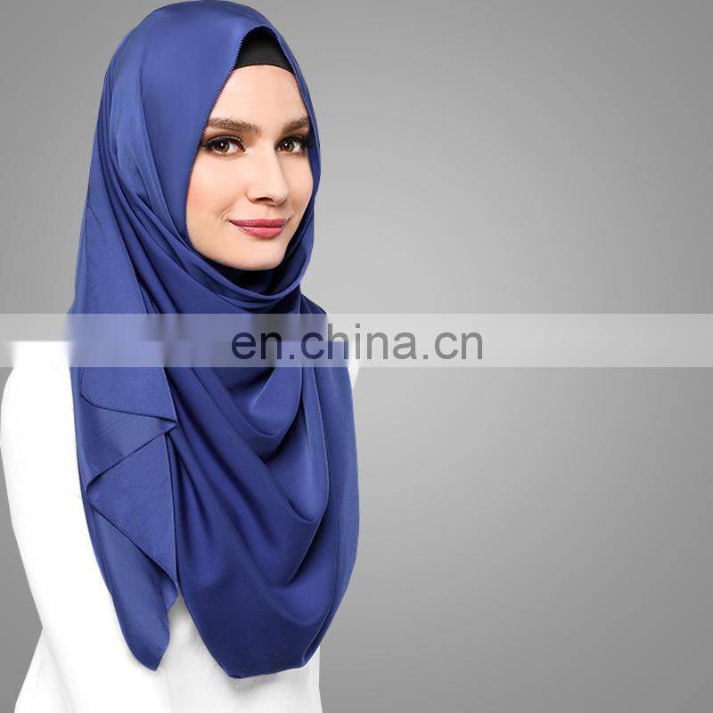 New Arrival Muslim Accessories Hotsale Islamic Plain Scarf Good Quality Middle East Region Turkish Hijab