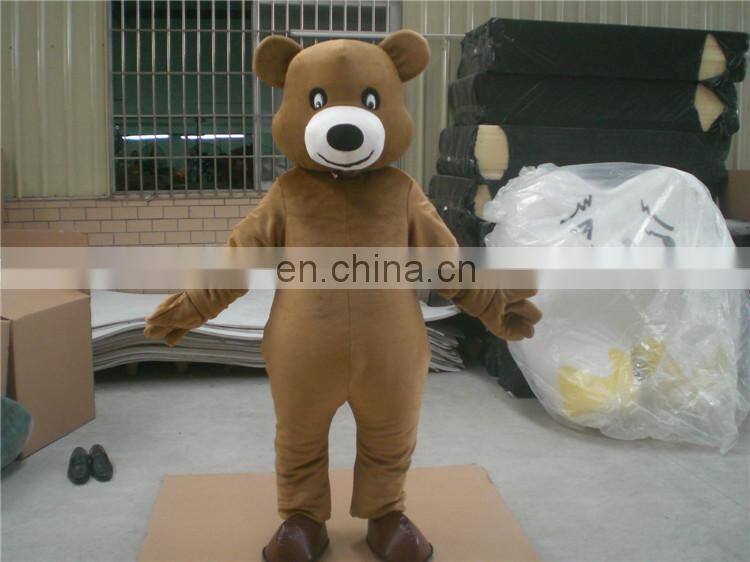 2016 Super soft plush bear mascot costume adult bear costume