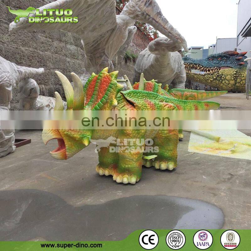 Amusement Park Dinosaur Rides Rolling Way