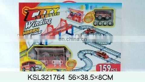battery operated building block railway train