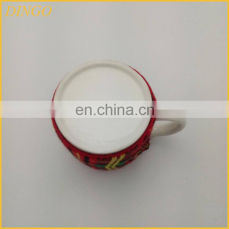 Hot Sales Ceramic Coffee Mug with Knitting Cup Cover Sales Christmas Gift Ceramic Mug Cup with Knitting Sleeve Cover