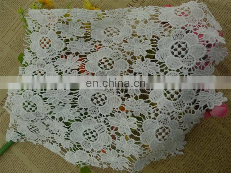 2017 hot sale good quality 100% polyester embroidery lace fabric for dress
