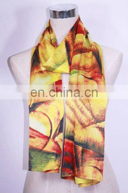 Digital Print Custom Design Silk Scarf