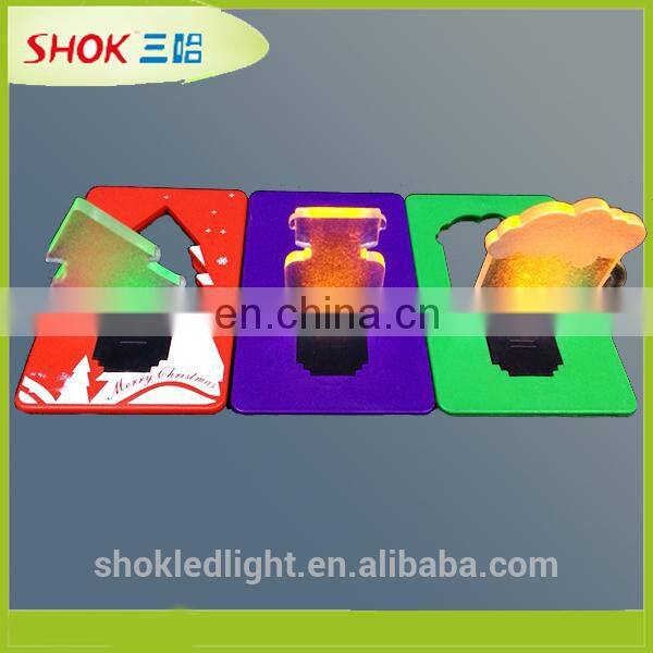 2015 Promotional plastic fashionable mini credit card light