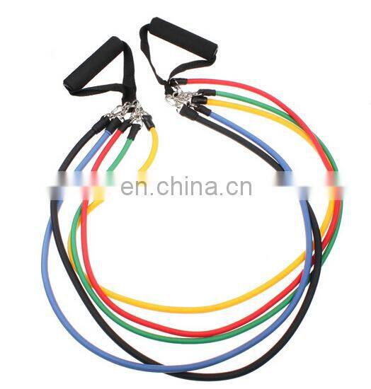 Exercise yoga ftiness tube stretch bands exercise set,latex rubber tube