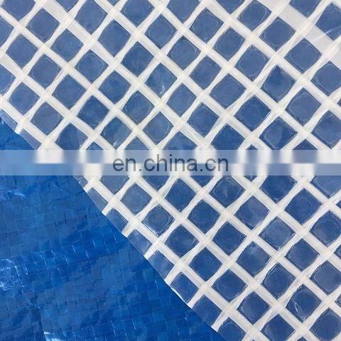 Clear Pe Leno Tarpaulin Scaffold Sheeting Tarps 180gsm plastic mesh tarps
