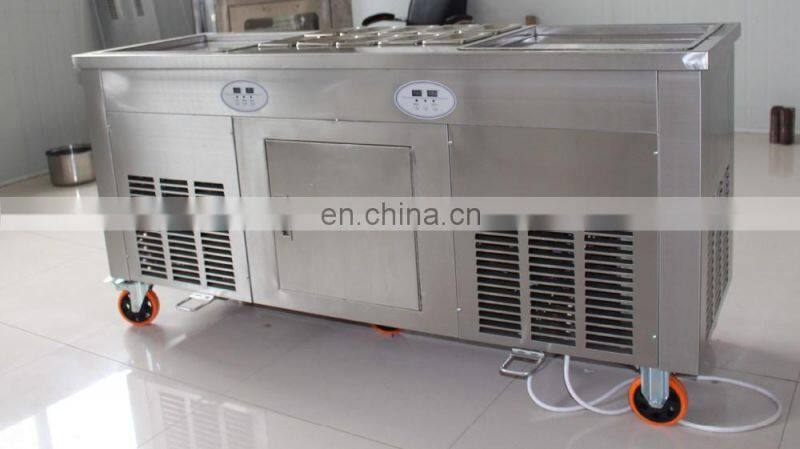 Factory Price New Model Double Pan Fried Ice Cream Machine for Sale