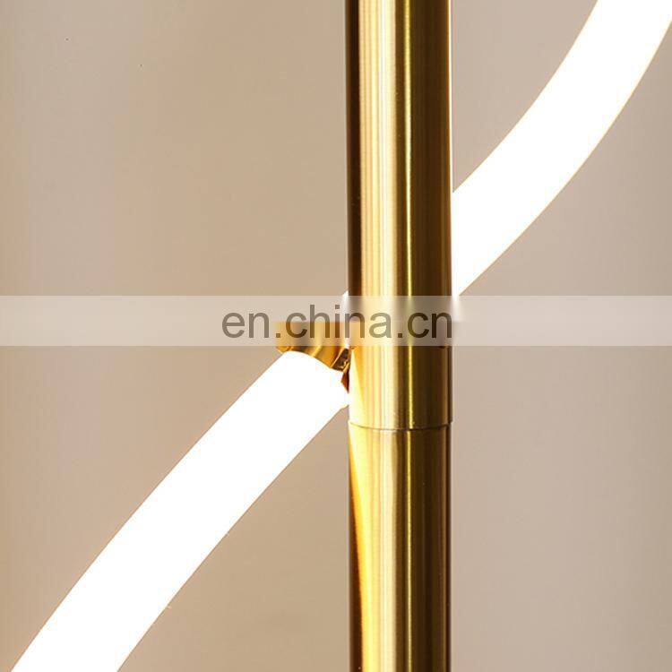 guzhen DIY metal+silicon LED tube irregular floor lamp