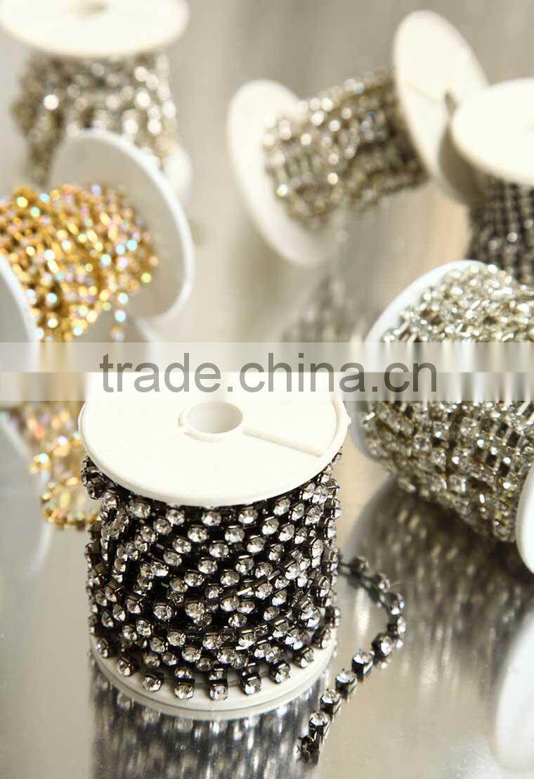 0127L China factory rhinestone cup chain, cup chain rhinestone;High Quality accessories dresses rhinestone cup chain