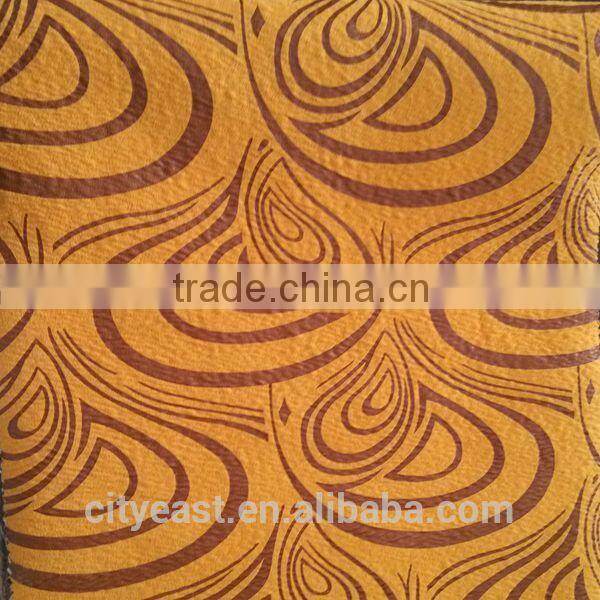 Bronzed Heart Shaped Suede Fabric Bonded With Roma Fabric For Sofa, Home Textile