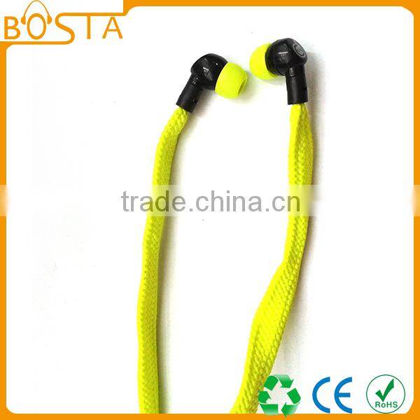 Shoestring best selling China wholesale fashion best design lanyard earphones