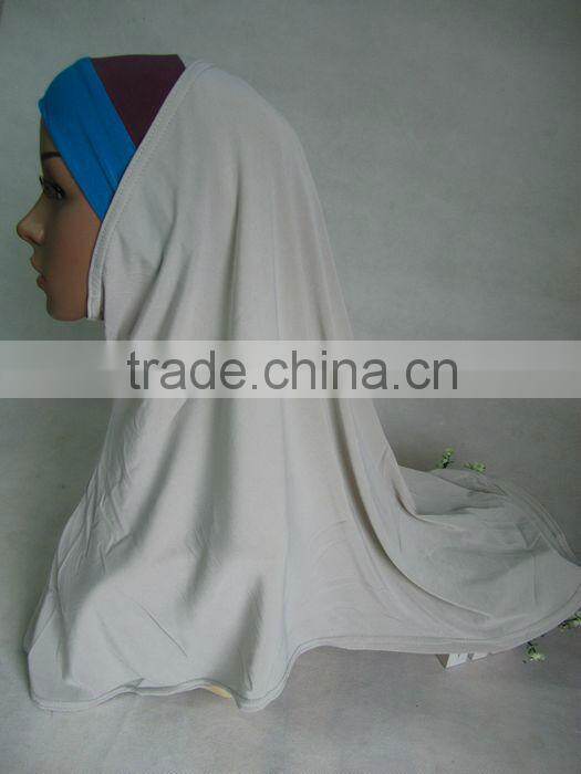 A560 fashion TWO PIECES elastic MUSLIM lycra HIJAB