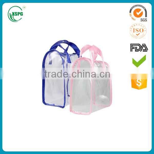 Pvc plastic packaging bag with handle