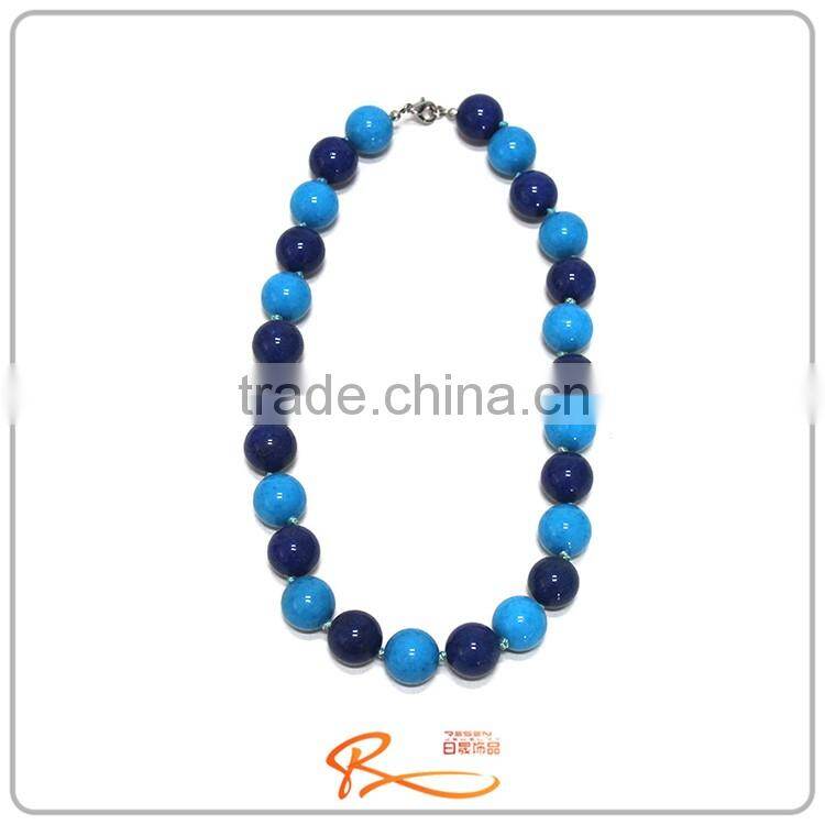 Buy wholesale direct from china for anniversary sapphire blue bead charm necklace