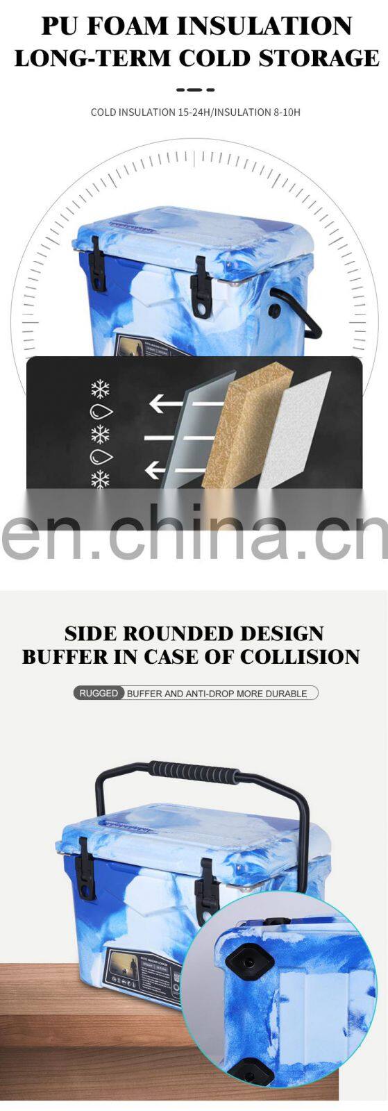 Gint Hard Plastic Ice Chest Rotomolded Cooler Box For Holiday Camping Use Ice Chest Hard Coolers Boxes with Lock Wheel