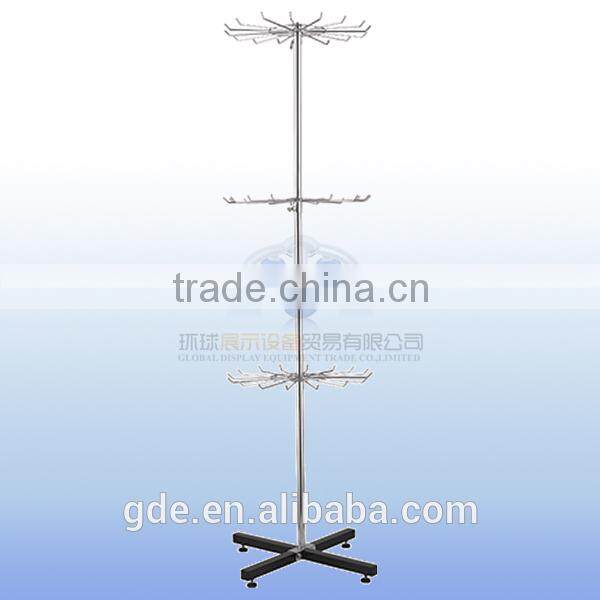 Guangzhou metal chrome 3 layers rolling garment rack