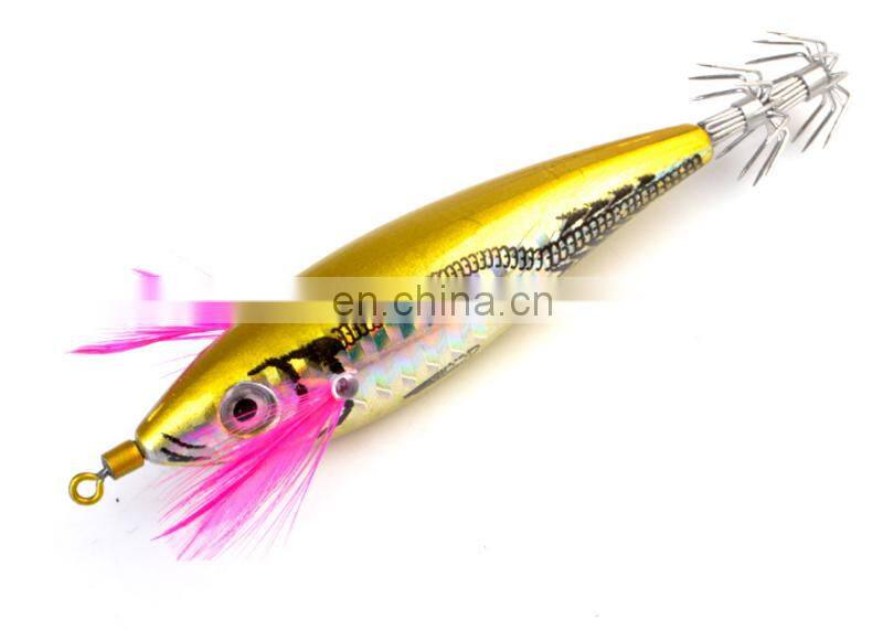 7cm 11.5g Luminous Glow In Dark Fishing Lures Hard Squid Wood Shrimp Bait
