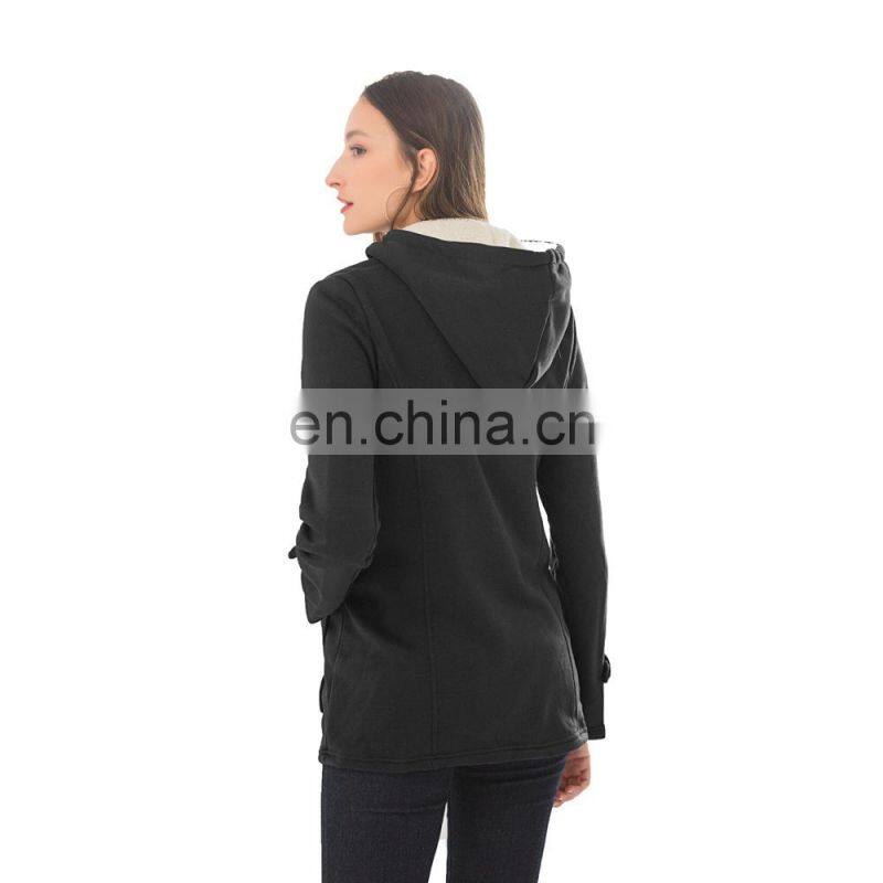 Wholesale custom women's jackets Mid-length Long sleeve Casual and comfortable Autumn and winter Loose Sports coat