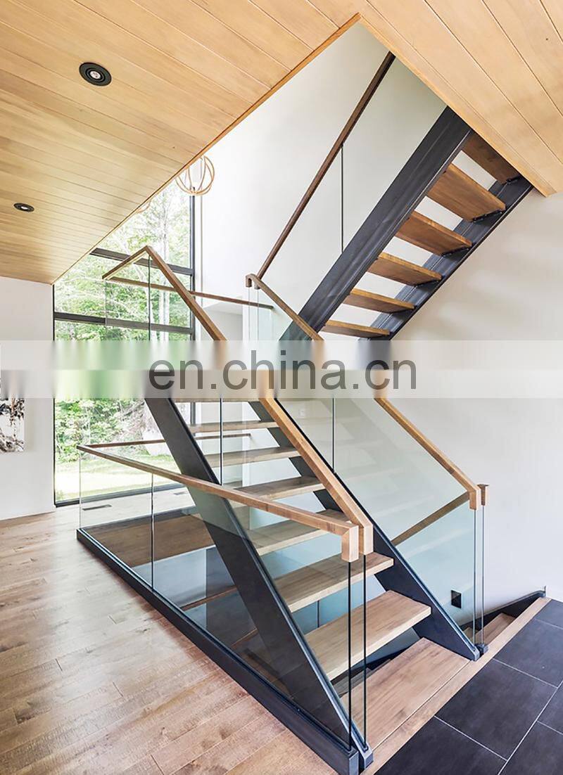 2020 Indoor Minimalist Double Stringer Home Stairs Staircase Design Ideas