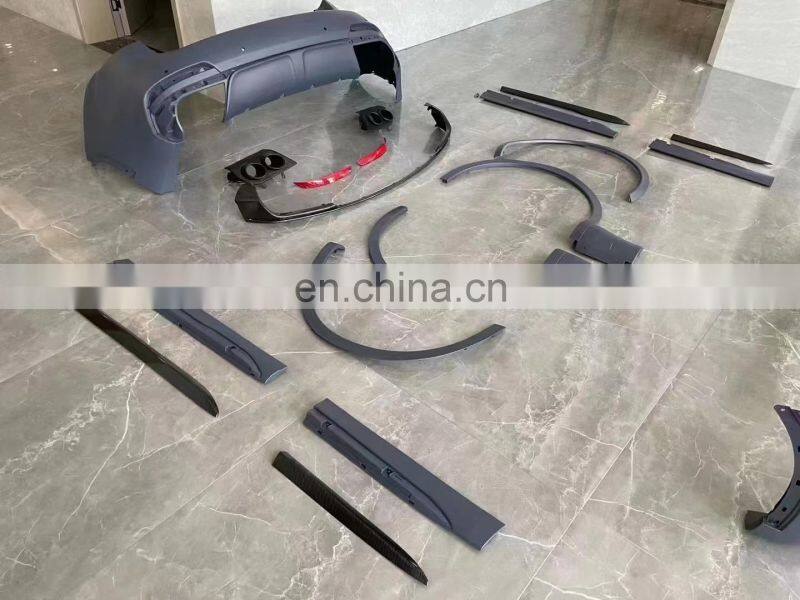 Runde Front Bumper Grille Side Skirts Wheel Eyebrow Rear Bumper Exhaust Tips For Maserati Levante Trofeo Style Body Kit