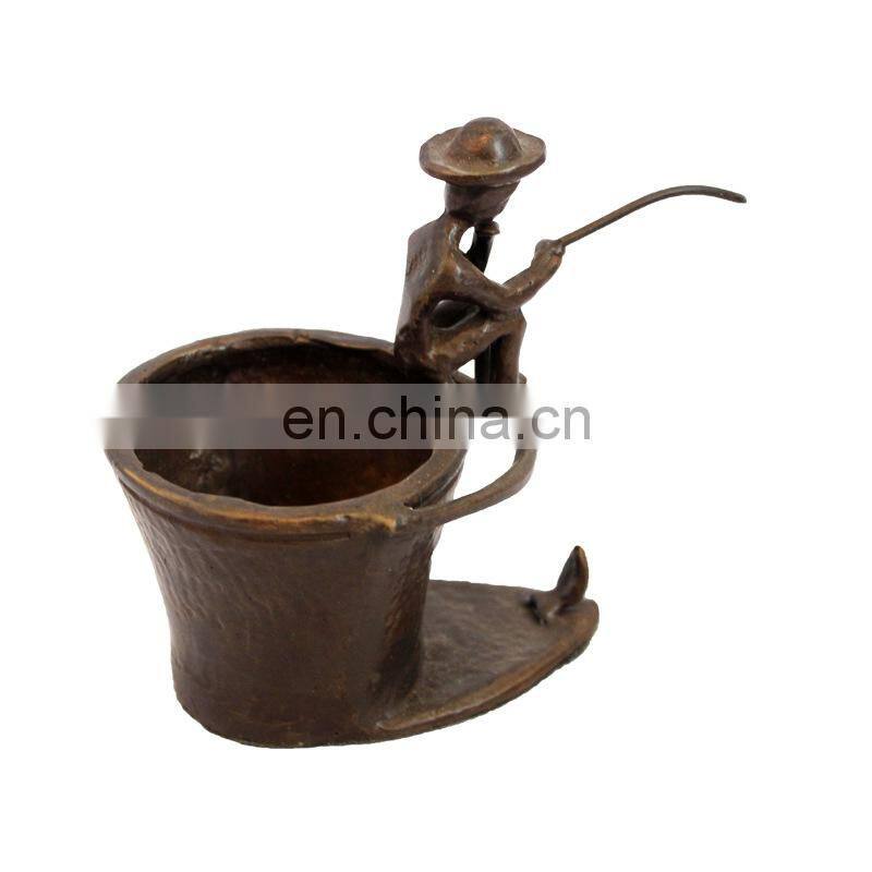 Custom Casting Metal Material Artware Pen Holder Cast Iron Penholder