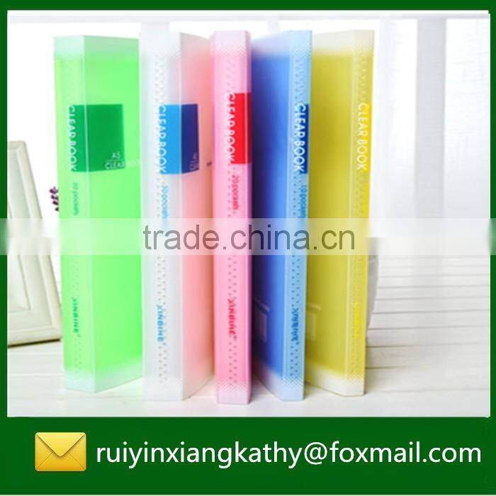 Transparent colourful plastic soft cover display book