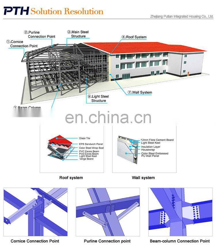 Customized Prefabricated Light steel Structure building Las vegas famous Hotel Holiday Resort
