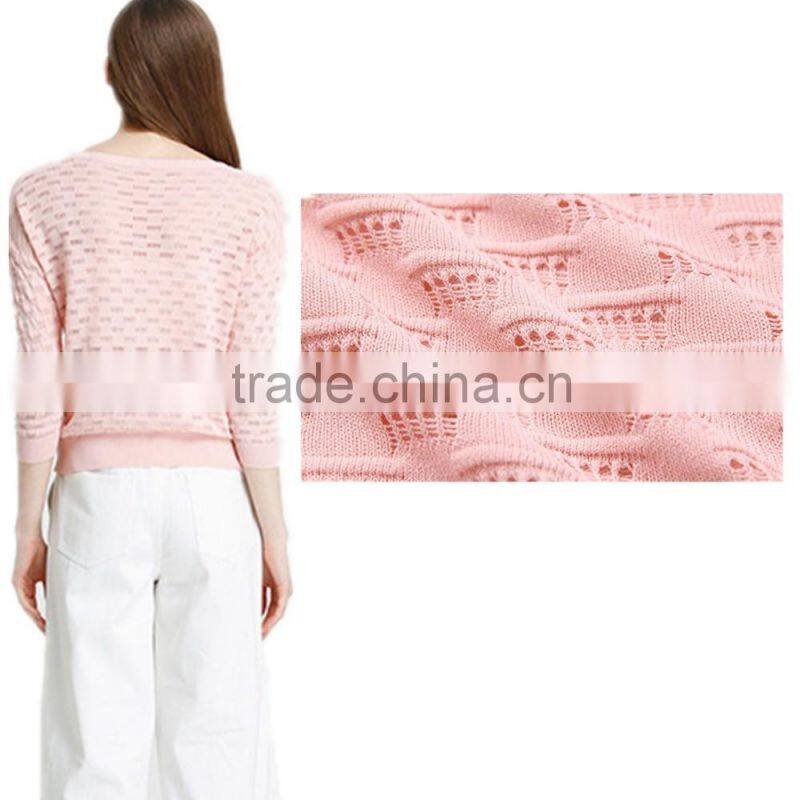 New arrival fashion summer hollow sweater with breathable pullover style