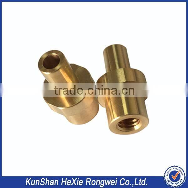 Golden anodized metal cnc lathe machining parts