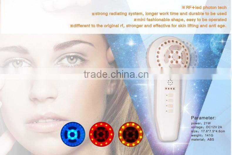 Personal care portable RF device with LED home use tripollar rf machine