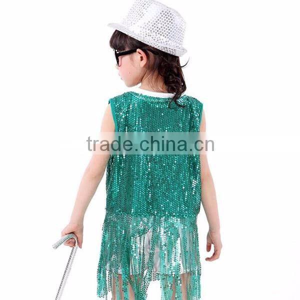 2016 new arrival Children's costumes jazz dance performance school girl dance dress costumes santa dance girls costume