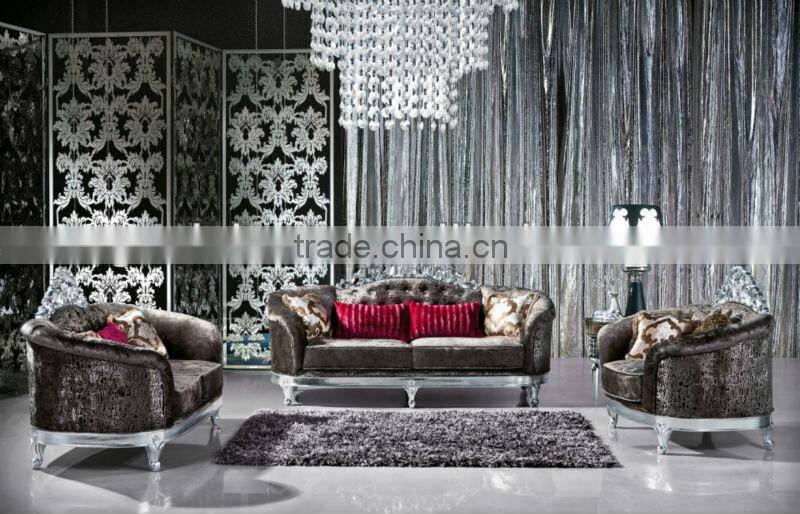French classic fabric sofa set for living room