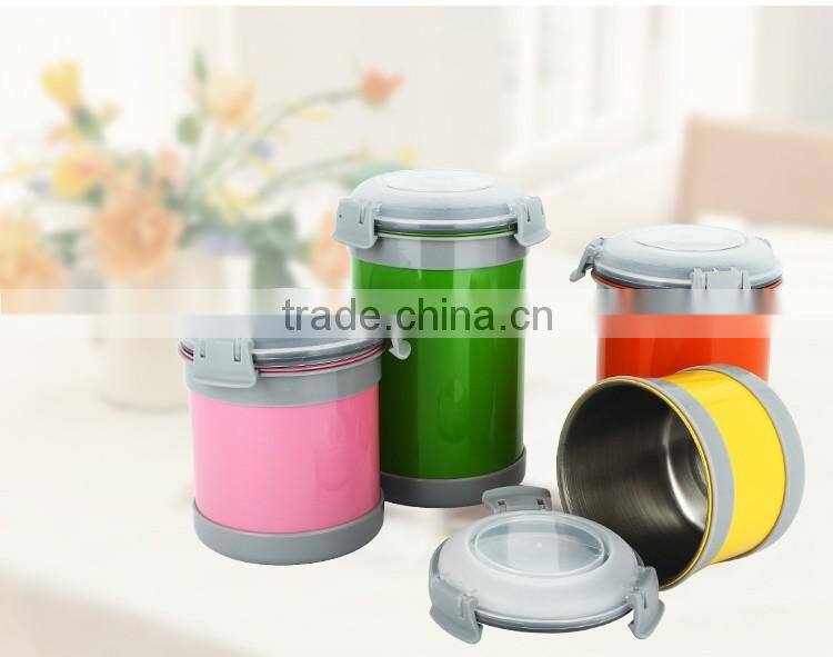 4pcs stainless steel sealed canister set/ tea coffee sugar jar canister/ spice storage bottle