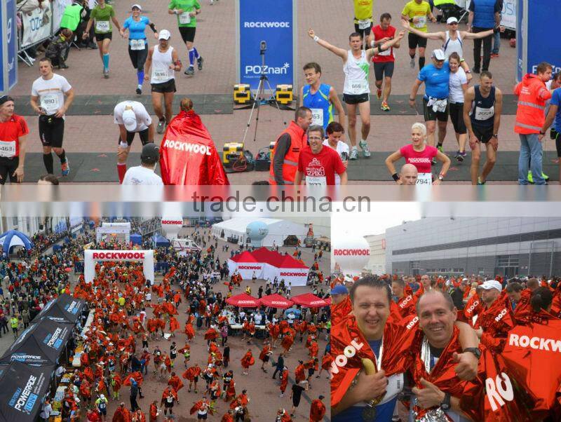 Emergency blankets used in thermal rescue made of mylar