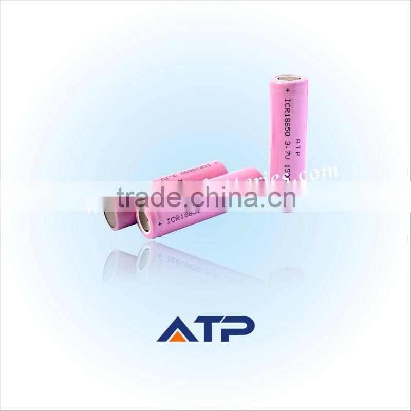 ICR18650 rechargeable li-ion battery 10A discharging current 1500mah