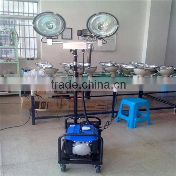 High quality three light hydraulic mast light tower for sale