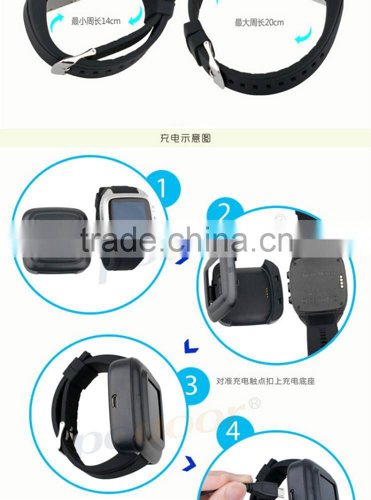 high quality android watch phone / touch screen smart watch / bluetooth bracelet watch for elder