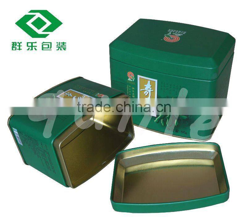 Printing Square Tin Packaging Green Tea Can