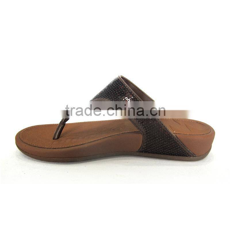 eva heel flip flops with gem decoration